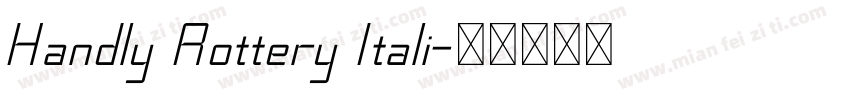 Handly Rottery Itali字体转换